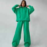 Long Sleeve Hooded Sweatshirt Loose 2 Piece Set YMZY-605
