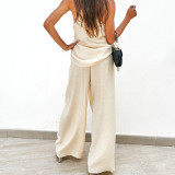 Casual Sport Sling Tops And Pants Solid Suit YMZY-8028