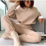 Sport Hooded Long Sleeve Sweatshirt Pants Suit YMZY-11201