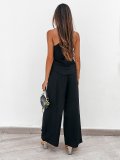 Casual Sport Sling Tops And Pants Solid Suit YMZY-8028