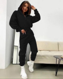 Long Sleeve Hooded Sport Two Piece Pants Set YMZY-11206