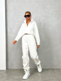 Zipper Fashion Long Sleeve Pants Sweatshirt Suit YMZY-1057