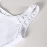 Sleeveless O Neck Drawstring T Shirt YMZY-11504