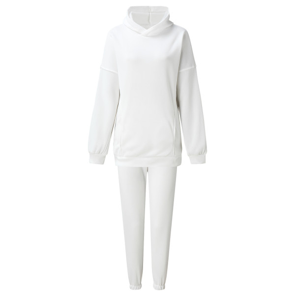 Solid Color Long Sleeve Hoodies Pants 2 Piece Set YMZY-7107