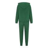 Fashion Sports Casual Zipper Sweatshirts Pants Set YMZY-505