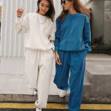 Sport Casual Long Sleeve Sweatshirt Pants Suit YMZY-21174