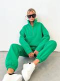 Long Sleeve Stand Neck Zipper Sport Pants Suit YMZY-5960