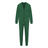 Fashion Sports Casual Zipper Sweatshirts Pants Set YMZY-505