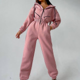 Sport Zipper Hooded Jumpsuit YMZY-701