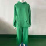 Long Sleeve Hooded Sweatshirt Loose 2 Piece Set YMZY-605