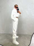 Zipper Fashion Long Sleeve Pants Sweatshirt Suit YMZY-1057