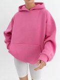Solid Color Loose Hooded Sweatshirt YMZY-61901