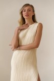 Solid Color Sleeveless Split Maxi Dress YMZY-11819