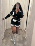 Fashion Long Sleeve Sweater Cardigan Skirt Suit MEM-88608