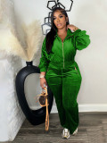 Lapel Zipper Coats And Pants Two Piece Set SFY-575