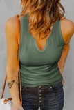 Casual Sleeveless Solid Color Tops YMZY-9803