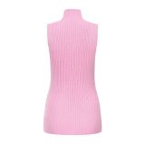 High Neck  Solid Color Sleeveless Tops YMZY-21141