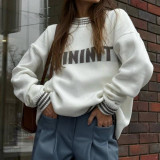 O Neck Print Knits Long Sleeve Sweater YMZY-11301