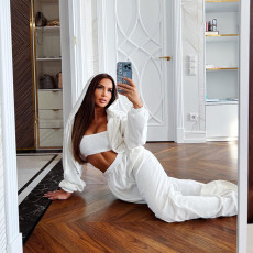 Long Sleeve Zipper Hooded Sweatshirt Pants Suit YMZY-7539