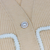 Long Sleeve V Neck Single-breasted Sweater ZSD-0338