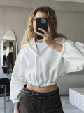Fashion Long Sleeve Hooded Sweatshirt YMZY-61010
