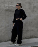 Long Sleeve Hoodies Elasticized Pants Two Piece Set YMZY-60006