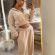 Long Sleeve Zipper Hooded Sweatshirt Pants Suit YMZY-7539