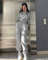Long Sleeve Solid Color Two Piece Pants Set YMZY-9014