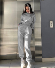 Long Sleeve Solid Color Two Piece Pants Set YMZY-9014