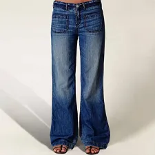 Loose Washed Wide Leg Jeans GKNF-2454
