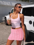 Fashion Solid Color Mini Skirt MZ-2866