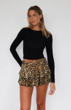 Leopard Print Sexy Pleated Skirt MZ-2876