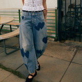 Casual Loose Love Wash Jeans GKNF-849