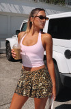 Leopard Print Sexy Pleated Skirt MZ-2876