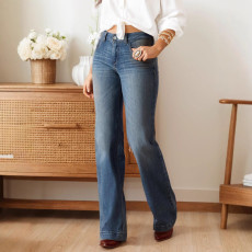 Fashion Washed Loose Straight Jeans GKNF-2459