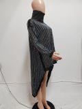 High Neck Hot Drill Thickened Loose Dress QYXZ-9156