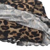 Leopard Print Sexy Pleated Skirt MZ-2876