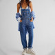 Fashion Loose Washed Denim Back Pants GKNF-3265