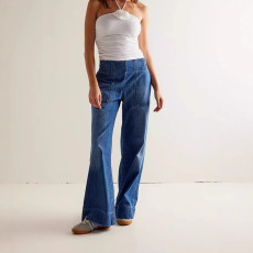 Fashion Denim Loose Wide Leg Jeans GKNF-2024