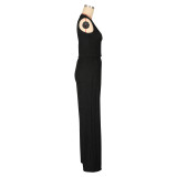 Solid Color Sleeveless Tops And Pants 2 Piece Set AIL-290