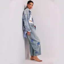 Casual Loose Love Wash Jeans GKNF-849