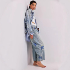 Casual Loose Love Wash Jeans GKNF-849