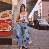 Casual Loose Love Wash Jeans GKNF-849
