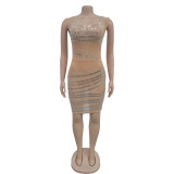 Sexy Ho Diamond Long Sleeve Mini Dress GFYX-7125
