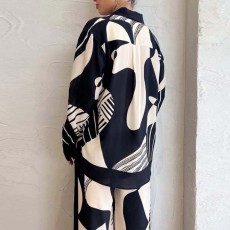 Plus Size Print Long Sleeve Pants 2 Piece Set GHHE-24531