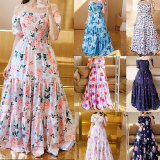 Plus Size One Shoulder Print Maxi Dress GHHE-24143