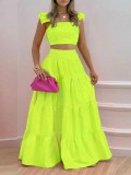 Plus Size Solid Sleeveless Big Swing Sling Maxi Dress GHHE-8114