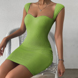 Sleeveless Solid Color Knits Mini Dress GYSQ-CDCJ1010