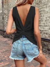 Backless V Neck Sport Tank Tops GYSQ-CVDB0220