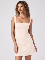 Sexy Solid Color Sleeveless Sling Mini Dress GYSQ-CDDL1310